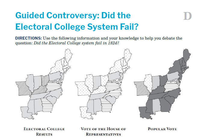 Presidents and the Constitution Handout D Guided Controversy Did the Electoral College System Fail