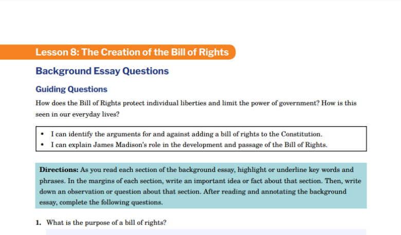 bill of rights essay pdf