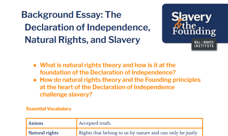 natural rights essay ideas