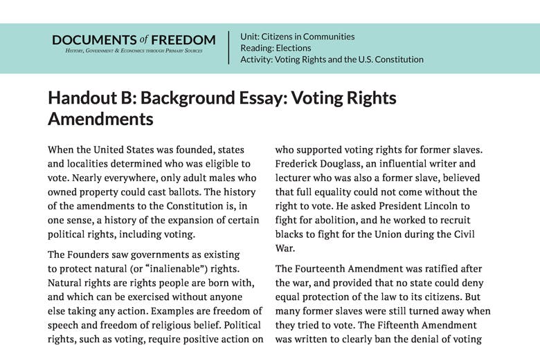 essay topics about voting rights