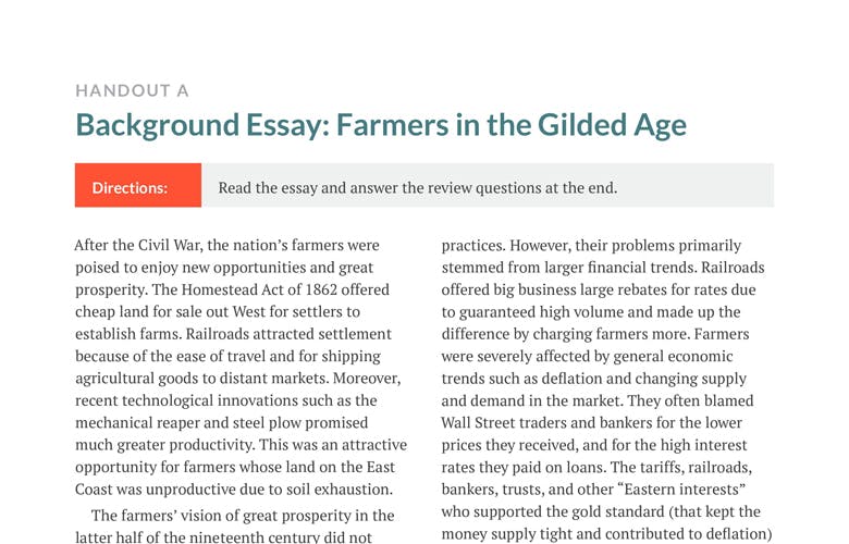 essay on gilded age