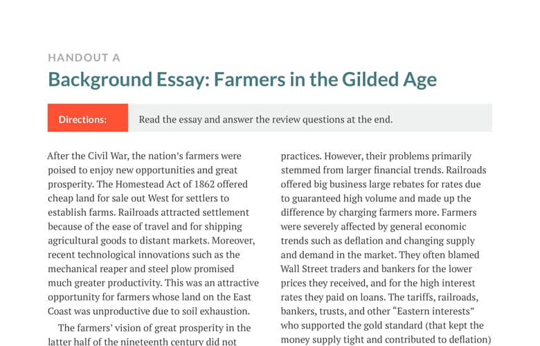 essay on the gilded age