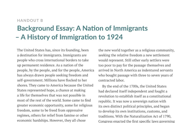 essays about immigration in the united states