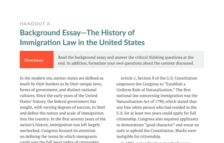 immigration in america essay