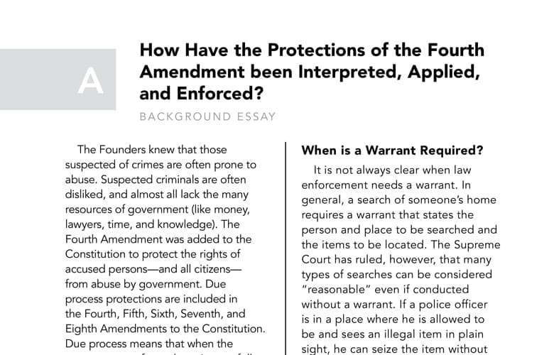 why is the 4th amendment important essay