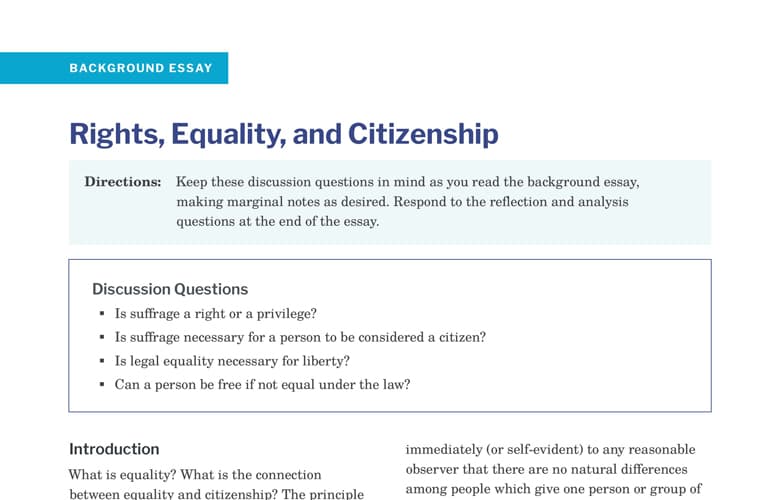 introduction of founding documents citizenship and thesis statement