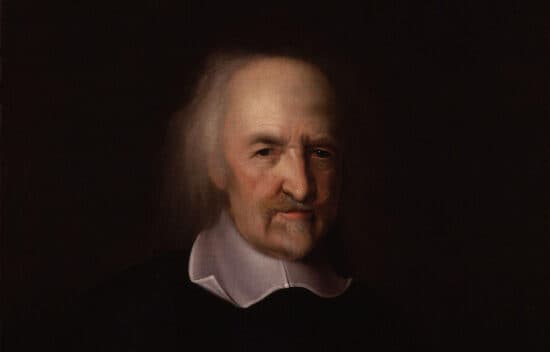 A portrait of Thomas Hobbes, an Enlightenment Thinker who believed that human nature was essentially corrupt