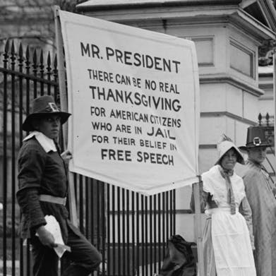 Espionage Act and Sedition Act protest Mr. President there can be no real Thanksgiving for American citizens who are in jail for their belief in free speech