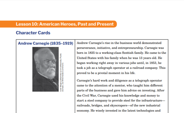 A photo of Andrew Carnegie, a businessman and philanthropist
