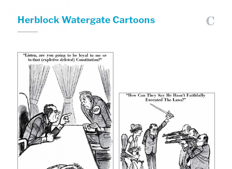 Presidents and the Constitution Handout C Herblock Watergate Cartoons