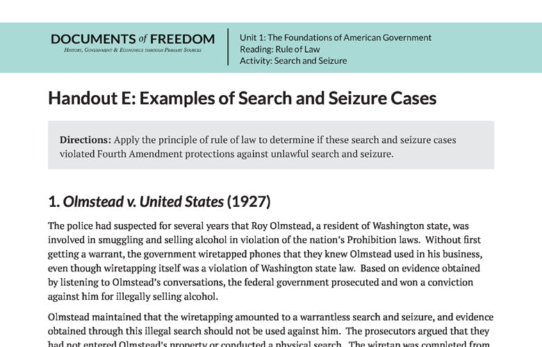 search and seizure research papers