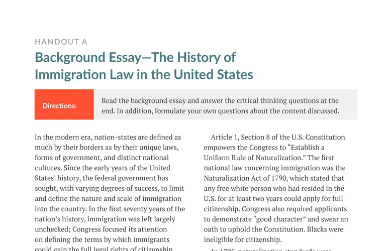 immigration law essay
