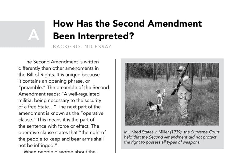 second amendment opinion essay