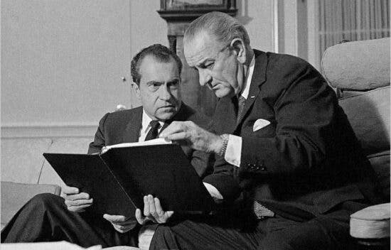 Lyndon Johnson and Richard Nixon